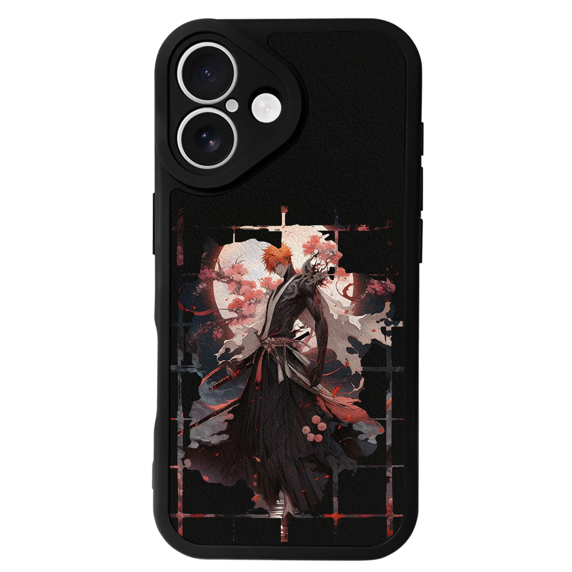 ブリーチ グッズ 黒崎 一護 - IPhone 16シリーズ対応 ・ シリコンスマホケース ・ レザー調 ・ 高精度フィット ・ 耐衝撃 ・ ワイヤレス充電対応 ・ 精密カット